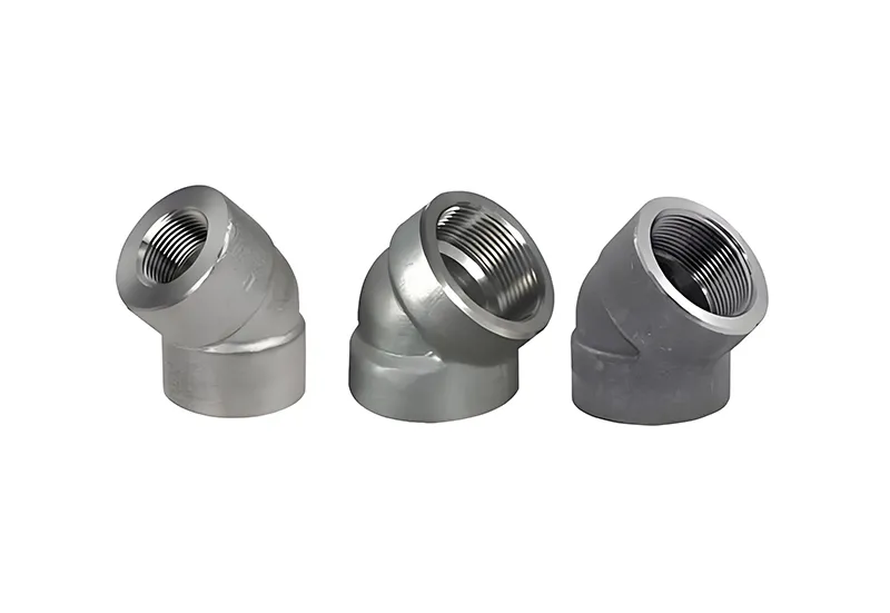 Колено с резьбой под углом 45°